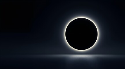 Dark abstract background with glowing circle