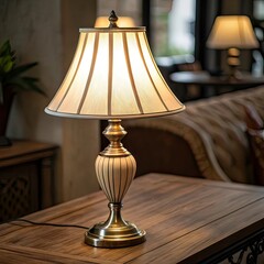 lamp on the table