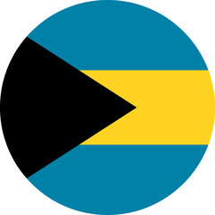 Bahamas flag illustrator national of round