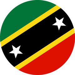 Saint Kitts and Nevis  flag illustrator national of round