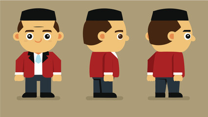 Male Character Turnaround Model Sheet