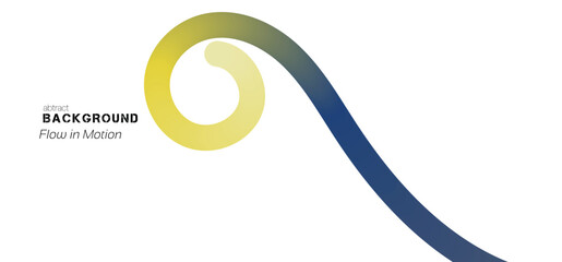 Abstract Color Lines with dusk to dawn Gradient on a White Background. Vector Curved Shapes - Design Elements for Pattern and Posters. 3D Wave Doodle Ribbons