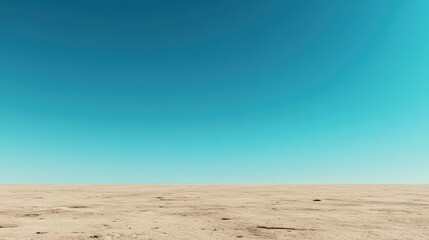 A clear, empty blue sky with no clouds, stretching endlessly above the horizon, symbolizing peace and endless freedom.
