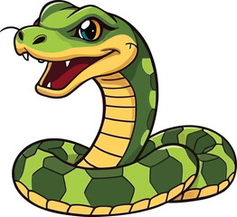 Cute cartoon a illustrator vector Ratllesnake