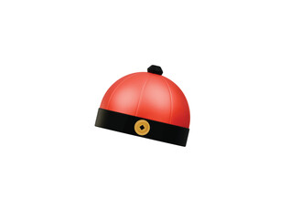 Chinese hat icon 3d illustration render 