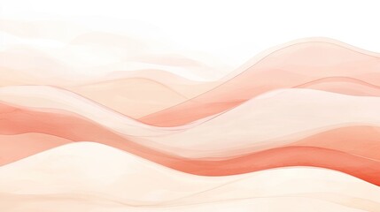 Abstract design with soft, flowing lines in shades of peach and coral.