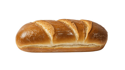 A compact bread loaf, white background --ar 16:9