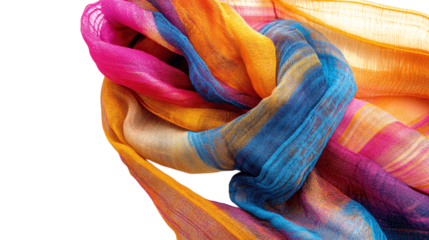 A colorful scarf, white background --ar 16:9