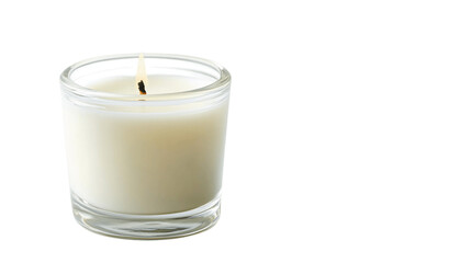 A compact candle jar, white background --ar 16:9