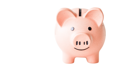 A ergonomic piggy bank, white background --ar 16:9