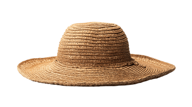A foldable beach hat, white background --ar 16:9