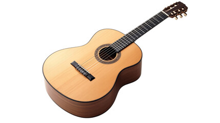 Obraz premium A insulated acoustic guitar, white background --ar 16:9