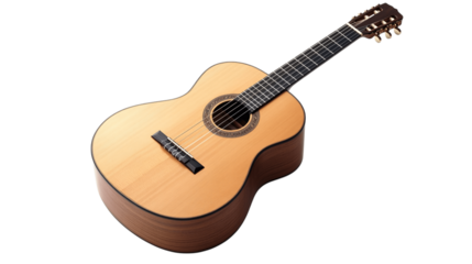 A insulated acoustic guitar, white background --ar 16:9
