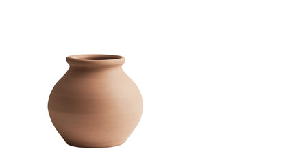 A minimalist clay pot, white background --ar 16:9