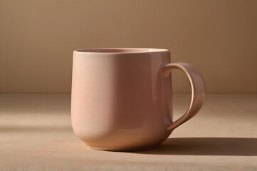 closeup big mug in pastel tone