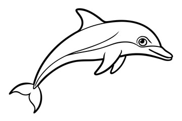 Elegant Dolphin Outline