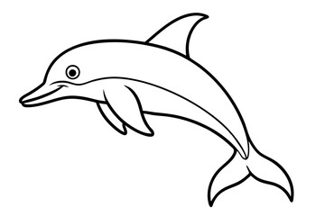 Elegant Dolphin Outline