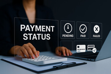 Payment Status: Pending, Paid, Failed, Visual explains how users can track transaction status in...