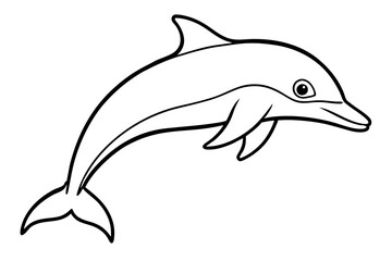 Elegant Dolphin Outline