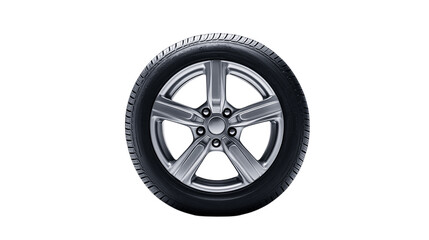 Obraz premium A portable car tire, white background --ar 16:9