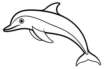 Elegant Dolphin Outline