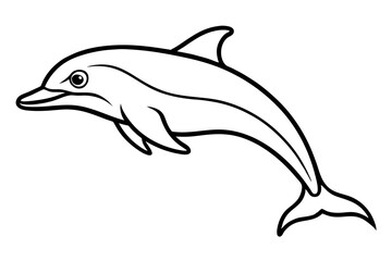 Elegant Dolphin Outline