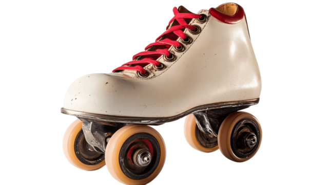 A polished roller skate, white background --ar 16:9