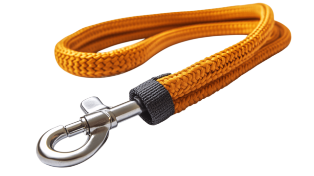 A portable dog leash, white background --ar 16:9