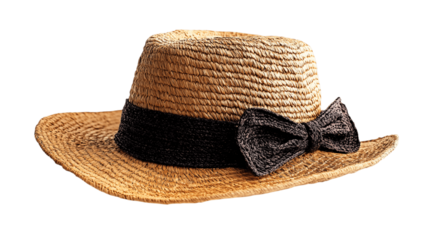 A textured beach hat, white background --ar 16:9