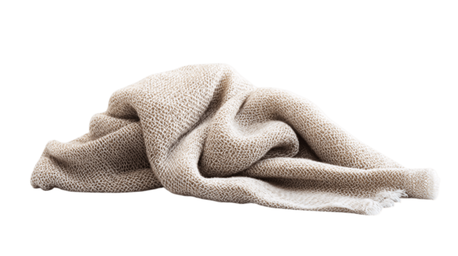 A textured scarf, white background --ar 16:9