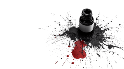 A vintage printer ink, white background --ar 16:9