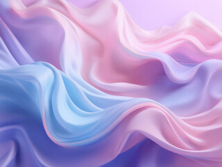 Obraz premium Abstract Flowing Pastel Fabric Waves Background