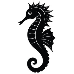 Obraz premium seahorse vecror sihouerre