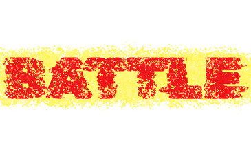 Word text Battle. Background. Banner.