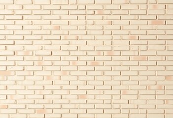 Fototapeta premium Subtle horizontal lines in a seamless beige brick wall texture, background, stone