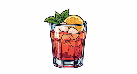 glass of cola with ice