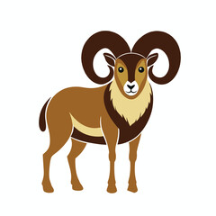 vector illustration of cartoon sheep