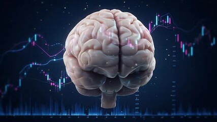 Brain Analyzing Stock Market Data Charts Trading Finance Intelligence - Powered by Adobe