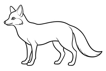 Elegant Fox Line Art