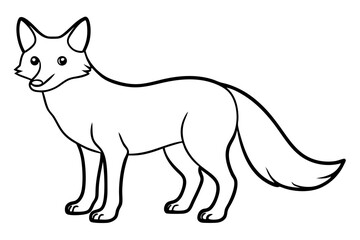 Elegant Fox Line Art