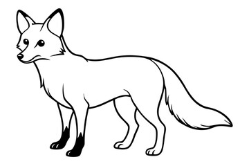 Elegant Fox Line Art