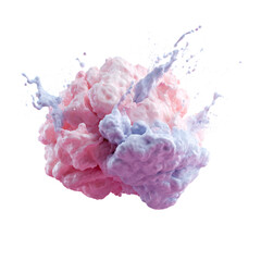 Soft Pink Milk Splash with Delicate Texture  