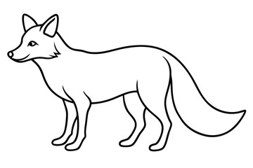 Elegant Fox Line Art