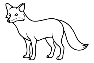 Elegant Fox Line Art