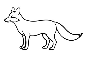 Elegant Fox Line Art