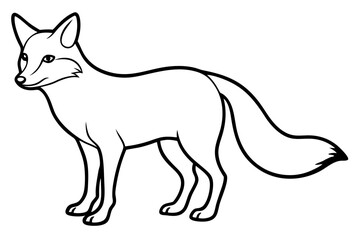 Elegant Fox Line Art