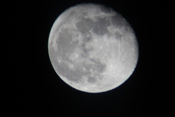 waning moon in the night