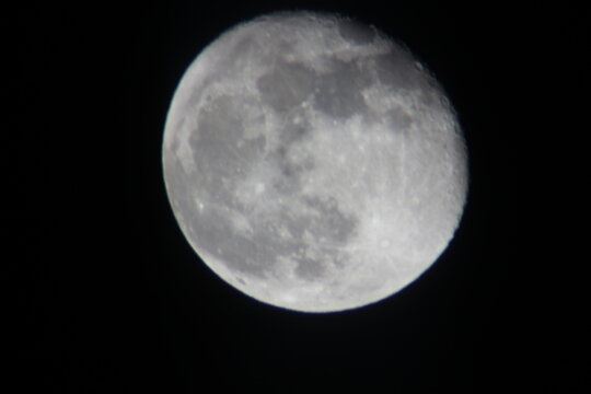 waning moon in the night