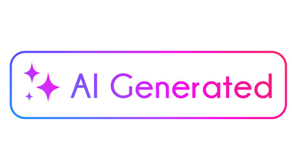 AI Generated gradient label logo icon