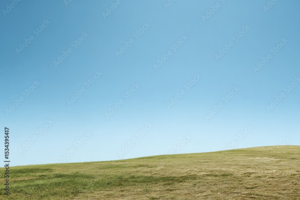 Poster aerial view of wide open landscape with clear skies on world ufo day minimalistic with ample copy sp